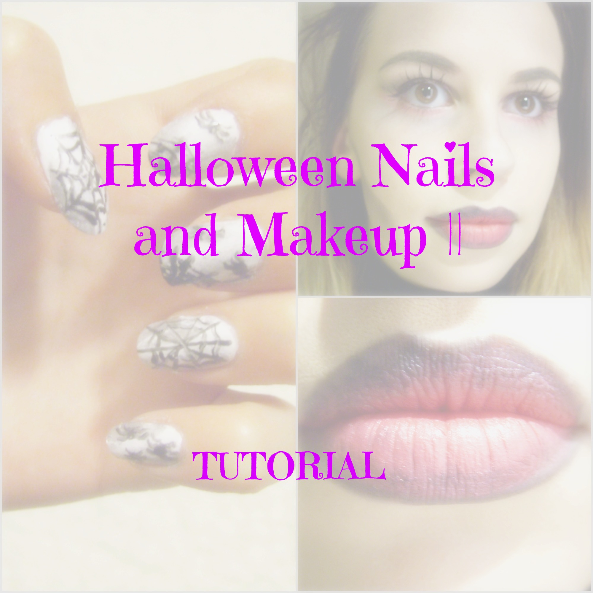 Halloween Nails and Makeup || TUTORIAL